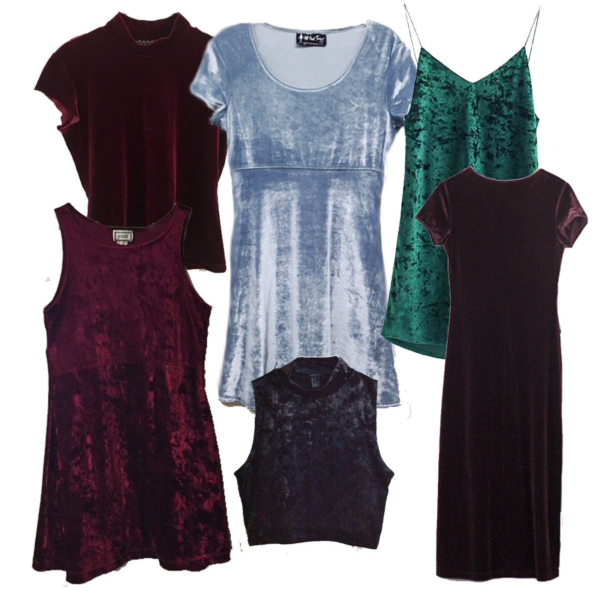 90's velevet dresses
